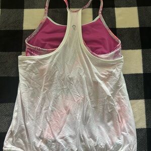 Ivivva Pink and White Strappy Tank